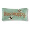 Spring "Bee Happy" Bumble Bee Garden Hooked Mini Accent Pillow, 10" x 20"